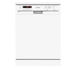 SHARP QW-GT21F472W Full-size Dishwasher - White